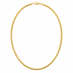 Collier chaîne serpent en argent sterling 925 plaqué or 14 carats, 4 mm, 20 pouces - Product Image 1