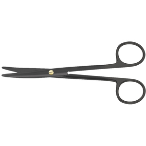 Ciseaux Mayo à lame dentelée CeraCoat (17 cm) courbés et droits, revêtement céramique avec lame inférieure micro-dentelée antidérapante pour la coupe des tissus - Product Image 1