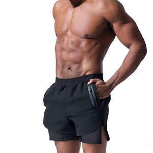 Pantalones Cortos Deportivos Transpirables Personalizados de Secado Rápido de Alta Calidad de 2 Capas Unisex para Tenis para Hombre - Product Image 2