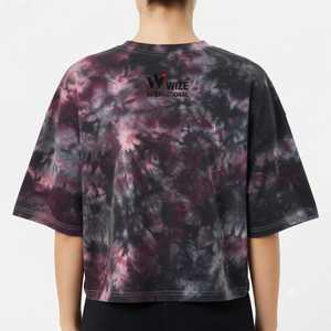 Hot Selling Breathable Women's <b>Tie</b> <b>Dye</b> Cross Back Crop <b>Top</b> New Arrival <b>Tie</b> <b>Dye</b> Short Sleeve Crop Summer T Shirt - Product Image 2