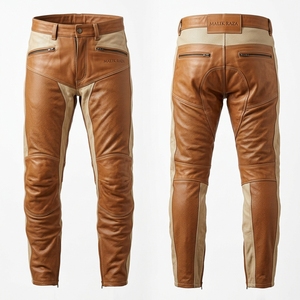 Pantalon en cuir pour moto de course |   Ajustement personnalisé |   Cuir de vachette pleine fleur |   Nom du club Logo Numéro - Product Image 5