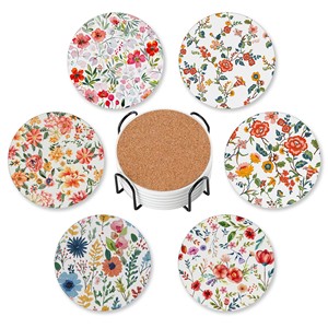 Sous-verres en bois d'acajou faits à la main avec motif artistique Van Gogh - Vente en gros - Product Image 6