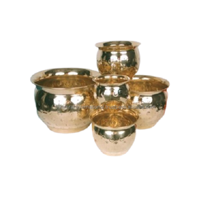 Jardinière de fleurs en laiton de créateur pour la maison et le restaurant Décoration de jardin Accessoires pour pots floraux - Product Image 2