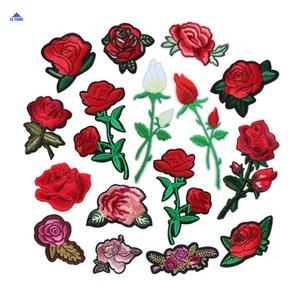 Patch brodé de fleurs de rose de haute qualité, thermocollant, pour chapeaux, sacs, vestes, casquettes, DIY, mode - Product Image 4