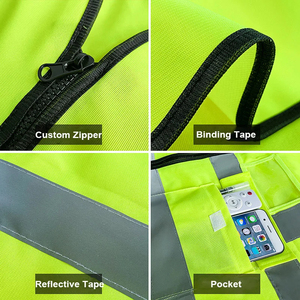 Hi Vis <b>Vest</b> High Visibility Outdoor Waterproof Windproof Breathable Canvas <b>Reflective</b> Workwear - Product Image 6