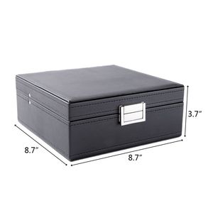 Scatola Portagioie Personalizzabile in Pelle PU con 50 Scomparti, 2 Strati Rimovibili, Grande Specchio e Design Semplice - Product Image 5