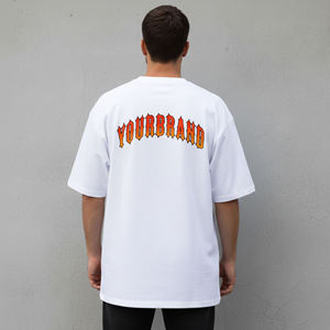 T-shirts courts tendance pour hommes, imprimés DTF personnalisés, coupe oversize de haute qualité, 100 % coton biologique, respectueux de l'environnement, avec des personnages de dessins animés - Product Image 2
