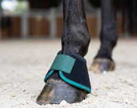 HM GLOBAL Premium Ergonomique Non-Twist Design Néoprène Rembourré Mat Noir Sarcelle Piping Cheval Cloche Botte Équestre Léger