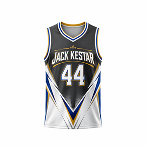 Fournisseur professionnel de maillots de basket-ball pour les jours de match, proposant des caractéristiques de performance et une production de maillots de basket-ball brodés - Product Image 1
