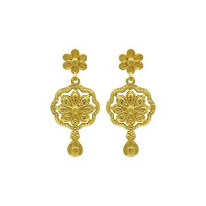 ชุดสร้อยคอเจ้าสาวแบบดูไบชุบทอง 14K 18K 24K ไมครอน ขายส่ง สร้อยคอแฟชั่น ดีไซน์ลายดอกไม้แบบดั้งเดิม ชุดเครื่องประดับ - Product Image 6