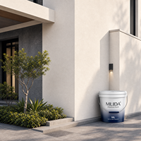 Peinture murale extérieure en acrylique de qualité commerciale, imperméable, résistante aux intempéries, protection UV pour façade de bâtiment, couleur personnalisée OEM
