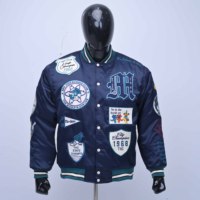 Jaket Varsity Satin Custom Full Bordir dengan Patch Chenille Premium, Streetwear, Produsen Label Pribadi