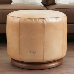 Modern Handcrafted Rope <b>Pink</b> Velvet Small Round Ottoman Low Storage Accent <b>Stool</b> for Living & Bedroom - Product Image 2