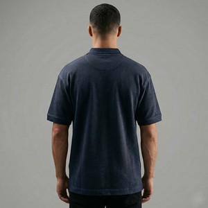 T-shirt en jersey 100 % coton tricoté épais avec logo personnalisé pour homme, coupe oversize, anti-plis, style streetwear, vente en gros - Product Image 2