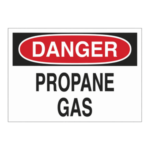 Panneau de signalisation de sécurité au propane Brady DANGER, 7x10 pouces, panneau d'avertissement pour intérieur/extérieur - Product Image 1
