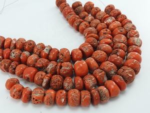 Perles rondes lisses en corail rouge italien, 8 pouces, 12-13 mm environ, pierre naturelle, fabrication de bijoux, collier - Product Image 3