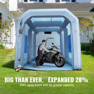 13x10x9ft <b>Inflatable</b> Spray Paint Booth with LED Lighting 950W High Powerful Blowers Air Filter Spray Booth Tent for <b>Car</b> Painting - Product Image 2