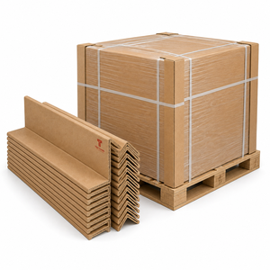 Heavy Duty Corrugated Paper Edge Protector L-Shape Kraft Pallet Corner Guard for Cargo Shipping Packaging - Product Image 1