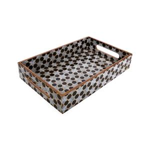 Enamel Tray with Vintage Print Catering Enamel Serving Tray Decorative Kitchen Enamel Tray Enamel Tray for Outdoor Use - Product Image 3