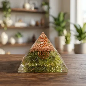Natural High Quality Polished Peridot Orgone <b>Pyramid</b> for Sale <b>Orgonite</b> <b>Pyramid</b> Peridot Orgone <b>Pyramid</b> for Gift Wholesale <b>Pyramid</b> - Product Image 4