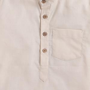 กระเป๋าผู้หญิงลายดอกไม้ครึ่งแขนสั้นลายดอกไม้และม้วนห่วง-ครีม - Product Image 3