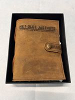 HET OLDE JAGTHUYS Bloc-notes artisanal en cuir à couverture rigide, impression UV, reliure cousue, modèle 08, cadeau, couleur marron