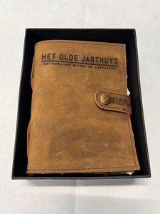 HET OLDE JAGTHUYS Leather Hardcover Handmade Notepad UV Printed Sewing Binding Model 08 Gift Brown Color - Product Image 2