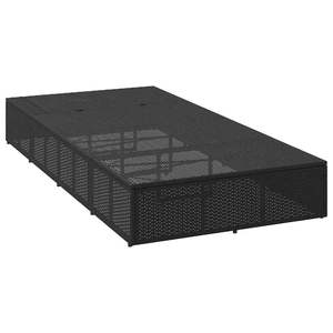 Tumbona Grande de Ratán Sintético Negro Ajustable en Altura para Patio - Product Image 6