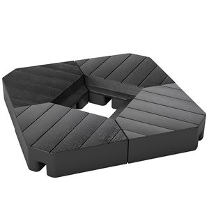 Base de parasol autoportante robuste noire réglable pour remplissage d'eau ou de sable pour parasols Roma 3,5 m 132/176 lb pour utilisation en piscine - Product Image 1