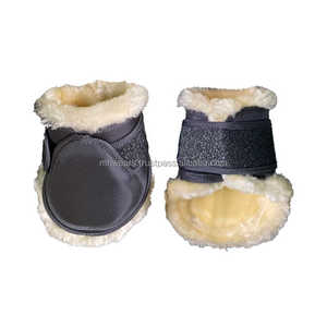 Juego de Cepillado para Caballos MH Premium, Botas de Neopreno y Cuero PU Duraderas y Personalizables, Protector de Patas para Entrenamiento y Deportes al Aire Libre - Product Image 5