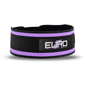 Ceinture de musculation Euro Skt Co noire et violette en EVA, antidérapante, protection professionnelle, boucle réglable, soutien lombaire - Product Image 2