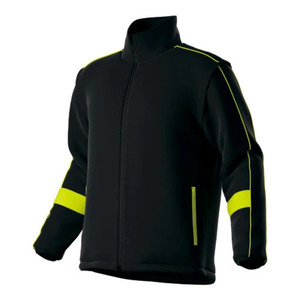 Chaqueta de Seguridad de Alta Visibilidad Negra con Franjas Reflectantes Amarillas, Diseño con Cierre Completo, Ropa de Trabajo, Softshell - Product Image 3