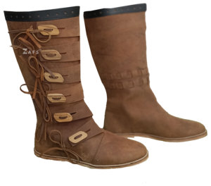 Bottes en cuir véritable faites à la main pour hommes, confortables, durables, authentiques, chaussures d'histoire, chaussures de costume historique - Product Image 5