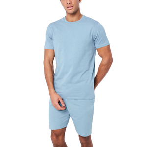 Ensemble 2 pièces tendance pour homme : T-shirt imprimé personnalisé délavé à l'acide et short de sport décontracté - Product Image 4