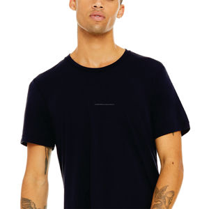 50% Poly 25% Airlume Peigné et Ring Spun Cotton 25% Rayon 40 Single 3.8 oz Solid Black Unisex Triblend T-shirt à manches courtes - Product Image 2