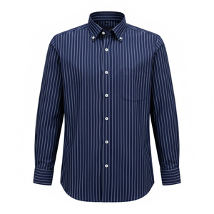 Camisa de Vestir Formal para Hombre, Corte Regular, con Logotipo Personalizado, 100% Algodón, Cuello Alto, Manga Larga, Antiarrugas, Transpirable - Product Image 2