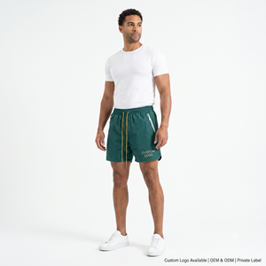 Custom Lightweight 100% Polyester Eco-Friendly Quick Dry Breathable <b>Mens</b> Streetwear Summer <b>Shorts</b> OEM ODM Private Label <b>Zip</b> - Product Image 3