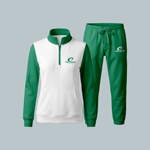 2026 New Design Solid Casual Regular Fit Full Sleeve Lightweight Breathable Winter Wear <b>Women's</b> <b>Quarter</b> Zipper Tracksuit Set - Product Image 1