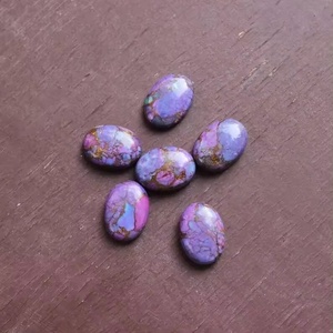 Pierres précieuses en vrac de turquoise cuivre naturelle lisse ovale de 10 mm 14 mm, cabochon, vente en gros, bijoux personnalisés, produits faits à la main - Product Image 2