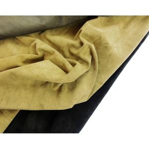 Cuir suédé de vachette jaune 1,3 mm-1,4 mm, résistant à l'abrasion et à l'eau, teint en cuve - Product Image 1