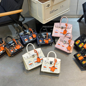 Bolsa de Mano de Lona Sostenible 2026, con Estampado de Casa, Gran Capacidad, para Viajes de Fin de Semana, Playa, para Mujer - Product Image 2