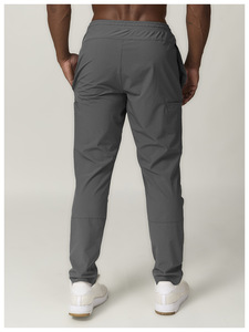 Men Gym Fitness Pants Breathable <b>Polyester</b> Pockets Athletic Workout <b>Joggers</b> - Product Image 3
