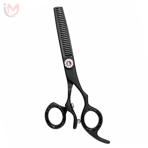 Tijeras de Entresacar Profesionales para Salón, 7 Pulgadas, Acero Inoxidable, Punta Redonda, para Diestros, Tijeras de Corte de Pelo con Mango de Plástico Corto - Product Image 6
