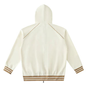 Trendy <b>Men's</b> Heavyweight Cotton Hoodie Custom <b>Zipper</b> <b>Cardigan</b> Solid Pattern Versatile Sweatshirt for Winter Printed Logo - Product Image 4