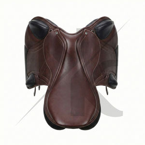 Silla de montar de cuero antideslizante de alta calidad para salto ecuestre y cross-country, productos de carreras de caballos ingleses de la India - Product Image 4