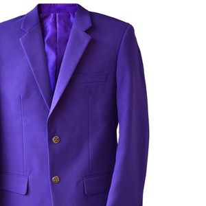 <b>Men's</b> Purple Single Breasted Corduroy V-neck Slim Fit American/Italian Style Unisex Sorority Fraternity Wear Anti-Wrinkle - Product Image 5