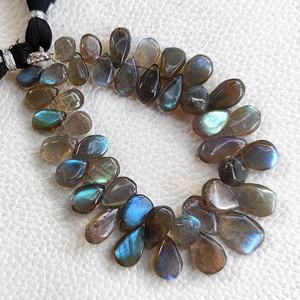 Cuentas de Labradorita Natural de Zubeda Gems, Corte Brillante Redondo y Liso, con Destello Azul, para Joyería de la India, Venta al Por Mayor - Product Image 5