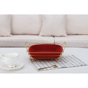 Metal <b>Bread</b> Storage <b>Basket</b> With Liner Iron Wire - Product Image 2