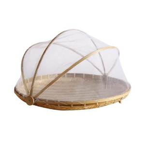 Vietnam Natural Woven <b>Bamboo</b> Winnowing <b>Basket</b> Handmade Food Cover for Dining Table Kitchen Serving Bread Fruit and Rustic Style - Product Image 3