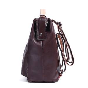 Masterpiece Vintage Leather <b>Backpack</b> <b>Waterproof</b> Anti-Theft Laptop Rucksack Genuine Leather Unit LBP-0398 - Product Image 3